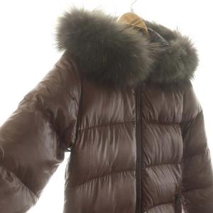 DUVETICA KAPPA ダウンコート アウター ジップアップ 38 ブラウン /DO OS