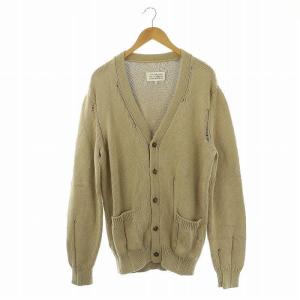 15AW ダメージ加工 Vネック カーディガン 1 ベージュ