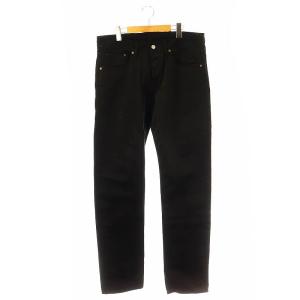 ボタンフライ テーパードパンツ 33 黒 /MI OS