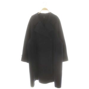 22AW シャルムビーバーダブルボタンAラインロングコート アウター 36 ネイビー /DF OS