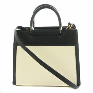 2WAYショルダーバッグ ハンドバッグ W BAG medium フェイクレザー バイカラー OS