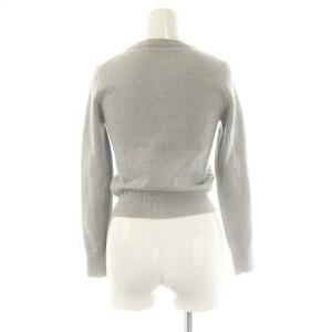 VIVIENNE TAM ラメ入り ビジューボタン カーディガン ニット 長袖 ウール 42 グレー