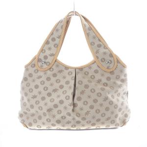 HUNTING WORLD ハンドバッグ 総柄 チャーム キャンバス 茶 ブラウン /SB OS