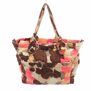 MARC by MARC JACOBS 2way トートバッグ ショルダー 総柄 ロゴ パッチ ナイロン マルチカラー /HO AA