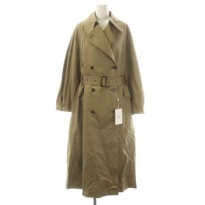 TURKEY ORGANIC FLARE TRENCH COAT トレンチコート ロング S ベージュ