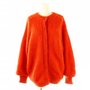 アメリ AMERI 2WAY MOHAIR SHAGGY KNIT ニット カーディガン 長袖 F レッド