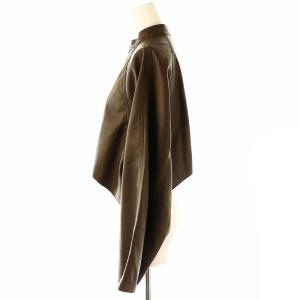 Ameri VINTAGE ROUND SHORT SYNTHETIC LEATHER JACKET フェイクレザージャケット ショート丈