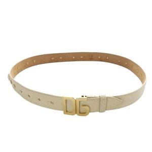 DOLCE&GABBANA ベルト スタッズ レザー ホワイト /YO15