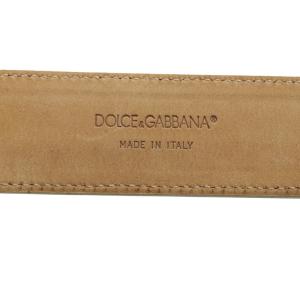 DOLCE&GABBANA ベルト スタッズ レザー ホワイト /YO15