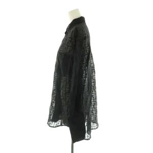 FENDI シアーブラウス ズッカ柄 I38 ブラック