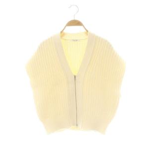 24AW ハイブリッドコットンジップアップベスト Vネック S オフホワイト /DO OS