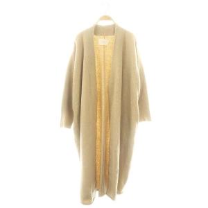 Collarless Long Cardigan カーディガン ニット ロング 38 ベージュ /DO