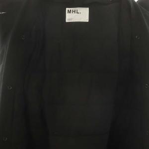 MHL. PROOFED COTTON CANVAS スタンドカラーコート ライナー付き 1 黒 /MI OS