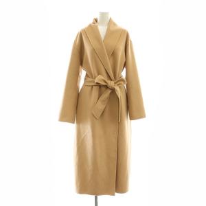 ICHIE ウール ロングコート ショールカラー ベージュ /AT OS