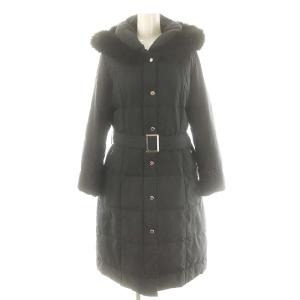 ファー ダウンコート ダウンジャケット アウター 2 ブラック /DF OS