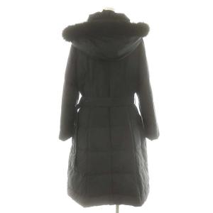 Harrods ファー ダウンコート ダウンジャケット アウター 2 ブラック /DF OS