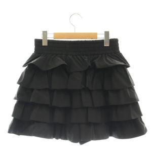 SNIDEL 24SS フリルティアードスカショーパン スカート ミニ 1 黒 ブラック