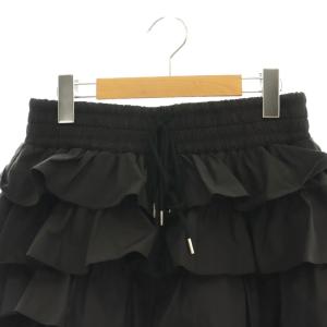 SNIDEL 24SS フリルティアードスカショーパン スカート ミニ 1 黒 ブラック