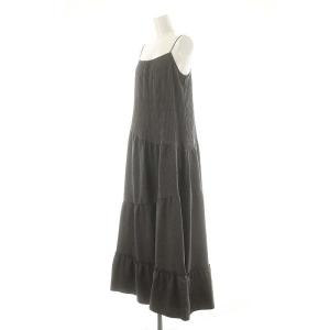 SNIDEL 24AW プリーツバリエキャミワンピース ロング 1 グレー