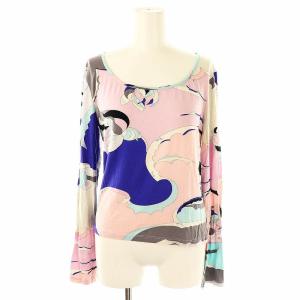 プッチ柄 長袖 カットソー Tシャツ M ピンク マルチカラー /ES OS