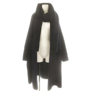 23AW SMOOTH KNIT GOWN MIDI コート ロング ニット ウール ダークネイビー /DO