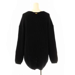 MUSE de Deuxieme Classe MALUアゼ V プルオーバー ニット セーター 長袖 ブラック /DF OS