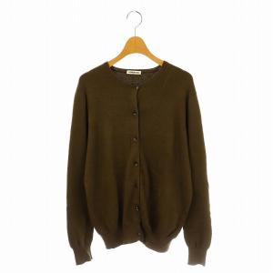 EVERYDAY クルーネックカーディガン ニット 長袖 ブラウン /DF OS