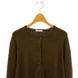 EVERYDAY I LIKE EVERYDAY クルーネックカーディガン ニット 長袖 ブラウン /DF OS