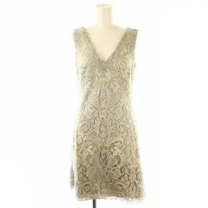 Otaru Dress ドレス ワンピース 刺繍 2 グレー 白 シルバー色 /MI OS