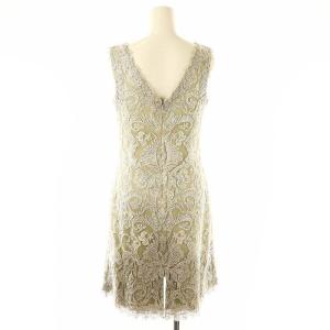 TADASHI SHOJI Otaru Dress ドレス ワンピース 刺繍 2 グレー 白 シルバー色 /MI OS