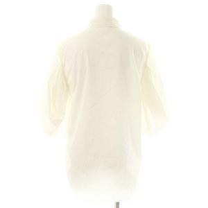 Christian Dior コットンボリュームスリーブシャツ ブラウス 半袖 前開き 36 白 /NR OS