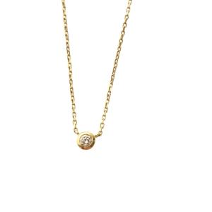 agete ネックレス ペンダント 一粒ダイヤ 0.09ct K18