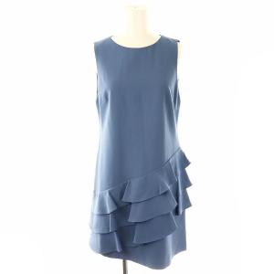 フリル ノースリーブ ワンピース ミニ 2 ブルーグレー /ES OS