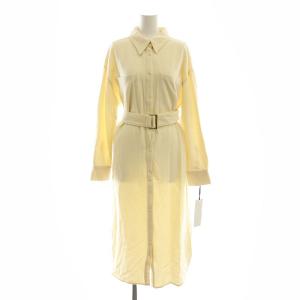 23AW ウールロングシャツドレス シャツワンピース ロング 36 アイボリー /ES OS