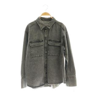 24AW スタッズデニムシャツ 長袖 38 ブラック /DF OS