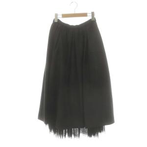 24AW ツイル2WAY スカート フレア ロング 36 黒 /HK OS
