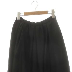 GRACE CONTINENTAL 24AW ツイル2WAY スカート フレア ロング 36 黒 /HK OS