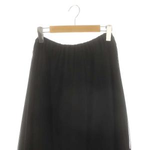 GRACE CONTINENTAL 24AW ツイル2WAY スカート チュール ティアード ロング 36 黒 /HK OS