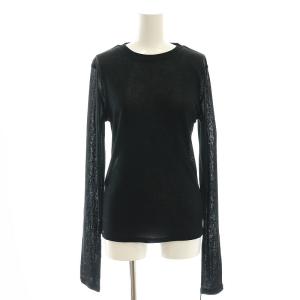 24AW シアーテレコカットソー 長袖 シースルー 36 黒 ブラック