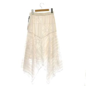 Diagram GRACE CONTINENTAL 23AW レース切替フレアスカート マキシ ロング 36 白 ホワイト 0323321012