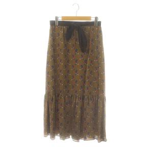 23AW ナイトparisスカート ロング 38 カーキ /HK OS