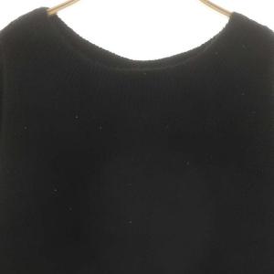 GRACE CONTINENTAL 25SS ラメリップニットトップ セーター 長袖 36 黒 /HK OS