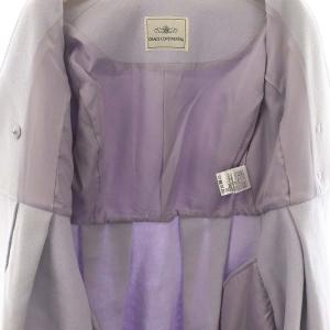 GRACE CONTINENTAL 23AW ノーカラーリバーコート ロング 36 ラベンダー /HK OS