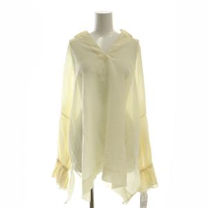 23SS オーバーサイズカフタントップ ブラウス 長袖 36 アイボリー 0323141250 /AT