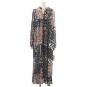 23AW サラサパッチカフタンワンピース 長袖 ロング 36 マルチカラー
