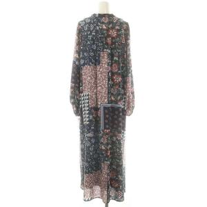 GRACE CONTINENTAL 23AW サラサパッチカフタンワンピース 長袖 ロング 36 マルチカラー