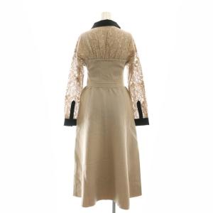 Diagram GRACE CONTINENTAL 23AW レースレイヤードニットワンピース ミモレ ロング スキッパー 36 モカ