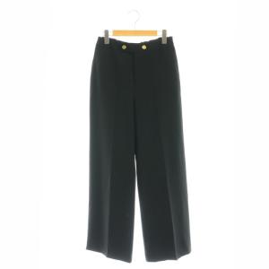 23AW アセテートワイドパンツ 38 ブラック