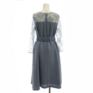 GRACE CONTINENTAL ビジューベルトワンピース ロング 36 スモークブルー /ES OS