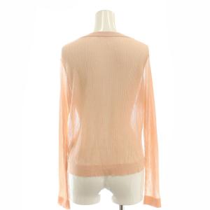 Diagram GRACE CONTINENTAL 24AW リブシアーニットカーディガン Vネック 36 コーラルピンク